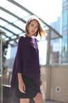 Poncho Sweater Wrap in Rayon Cotton Modal Blend